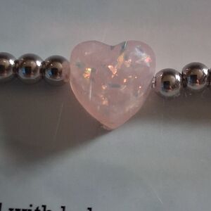 Holy Water Bracelet with Pink Heart